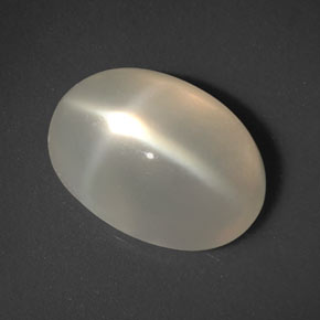 Pietra di luna stellata naturale crema da 3,39 ct, trasparente, trasparente/traslucido