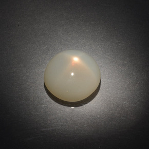 Pietra di luna stellata Color crema naturale da 9.61 ct, Taglio rotondo, Trasparente