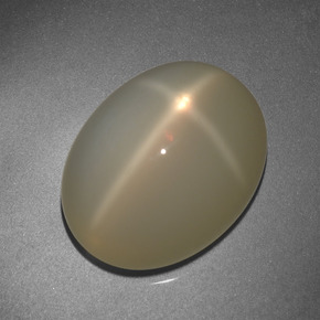 Pietra di luna stellata Color crema naturale da 13.92 ct, Taglio ovale, Traslucido