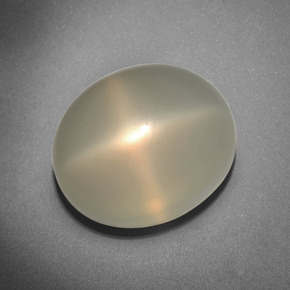 Pietra di luna stellata Color crema naturale da 15.43 ct, Taglio ovale, Traslucido