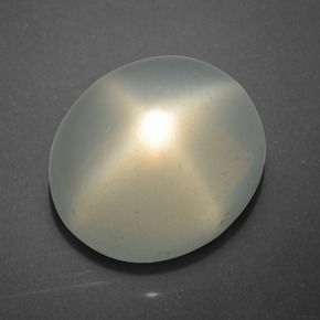 Pietra di luna stellata naturale crema da 16,52 ct, taglio ovale, traslucido