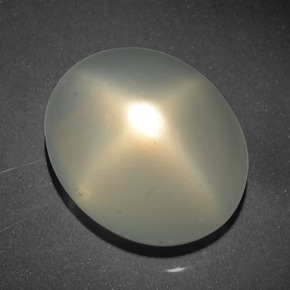 Pietra di luna stellata naturale crema da 21,08 ct, taglio ovale, traslucido
