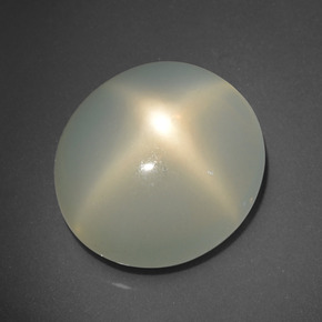 Pietra di luna stellata naturale crema da 15,85 ct, taglio ovale, traslucido