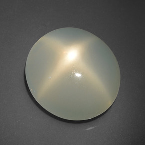 Pietra di luna stellata naturale crema da 15,85 ct, taglio ovale, traslucido