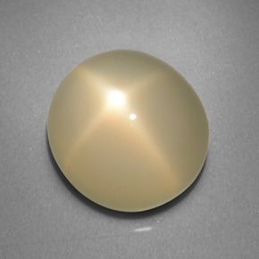 Pietra di luna stellata naturale crema da 9,20 ct, taglio ovale, traslucido