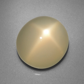 Pietra di luna stellata naturale crema da 9,20 ct, taglio ovale, traslucido