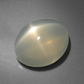 Pietra di luna stellata Color crema naturale da 12.54 ct, Taglio ovale, Traslucido