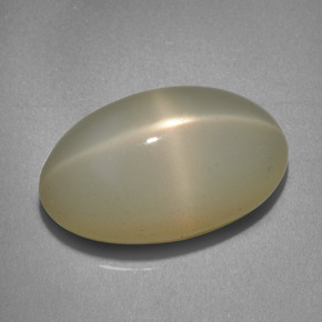 Pietra di luna stellata naturale crema da 12,06 ct, taglio ovale, traslucido