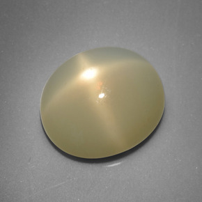 Pietra di luna stellata naturale crema da 8,67 ct, taglio ovale, traslucido