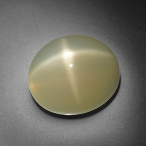 Pietra di luna stellata naturale crema da 13,24 ct, taglio ovale, traslucido