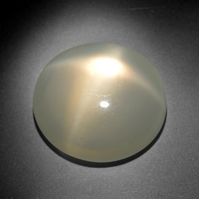 Pietra di luna stellata naturale crema da 18,46 ct, taglio ovale, traslucido