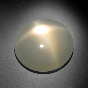 Pietra di luna stellata naturale crema da 18,46 ct, taglio ovale, traslucido