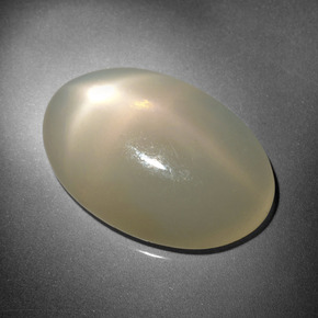 Pietra di luna stellata naturale crema da 16,18 ct, taglio ovale, traslucido