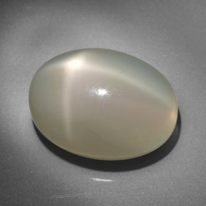 Pietra di luna stellata naturale crema da 23,34 ct, taglio ovale, traslucido
