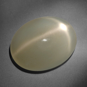 Pietra di luna stellata Color crema naturale da 23.66 ct, Taglio ovale, Traslucido