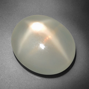 Pietra di luna stellata naturale crema da 20,82 ct, taglio ovale, traslucido