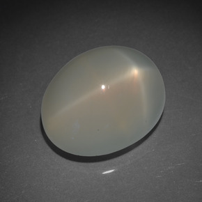 Pietra di luna stellata naturale crema da 17,15 ct, taglio ovale, traslucido
