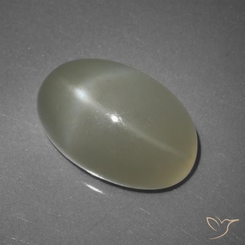 Pietra di luna stellata Bianco caldo naturale da 11.25 ct, Taglio ovale, Traslucido