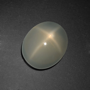 Pietra di luna stellata Color crema naturale da 5.74 ct, Taglio ovale, Traslucido