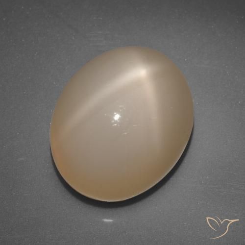6.89ct Naturale Arancio Medio Pietra di luna stellata, Ovale, Traslucido