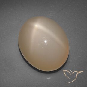 Pietra di luna stellata Arancio Medio naturale da 6.89 ct, Ovale, Traslucido