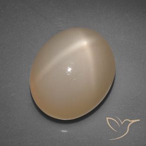 Pietra di luna stellata Arancio Medio naturale da 6.89 ct, Ovale, Traslucido