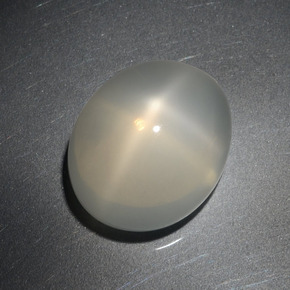 Pietra di luna stellata Bianco latteo naturale da 6.00 ct, Taglio ovale, Traslucido