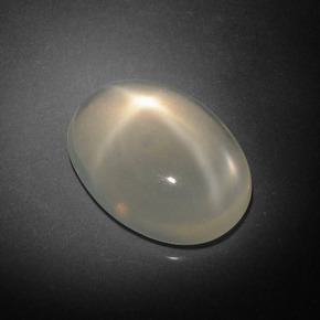 Pietra di luna stellata naturale crema da 8,17 ct, taglio ovale, trasparente