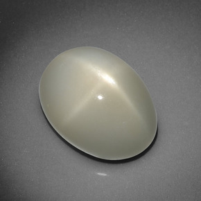 Pietra di luna stellata naturale crema da 10,16 ct, taglio ovale, traslucido