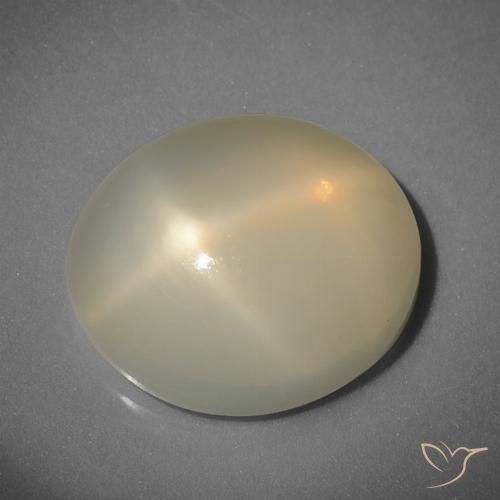 Pietra di luna stellata naturale giallo da 9,32 ct, taglio ovale, traslucido