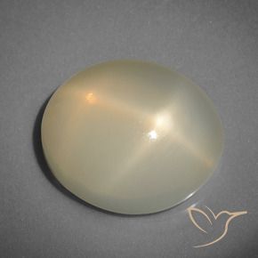 Pietra di luna stellata naturale giallo da 9,32 ct, taglio ovale, traslucido