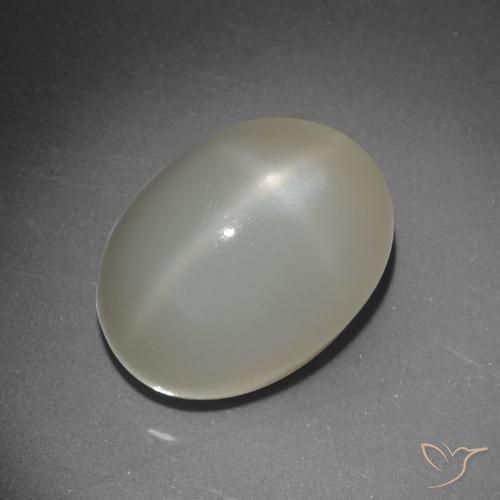 Pietra di luna stellata Giallo chiaro naturale da 8.83 ct, Taglio ovale, Traslucido