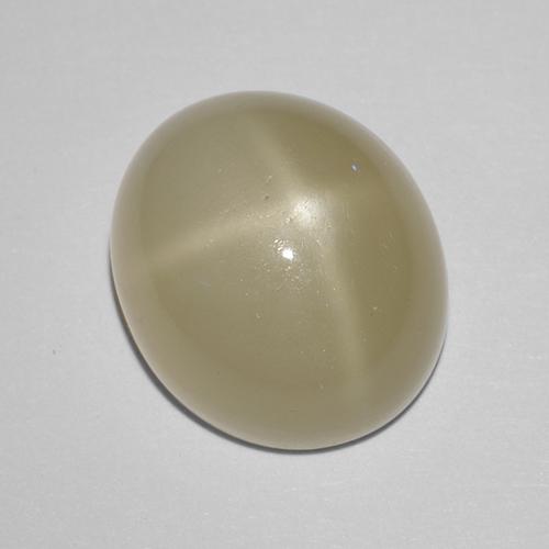 Pietra di luna stellata naturale giallo da 10,43 ct, taglio ovale, traslucido