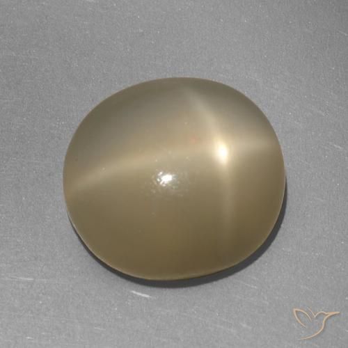 6.41ct Naturale Arancione marroncino Pietra di luna stellata, Ovale, Traslucido