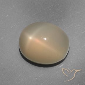 Pietra di luna stellata Arancio medio-chiaro naturale da 7.02 ct, Ovale, Traslucido