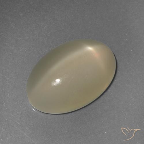 Pietra di luna stellata Giallo chiaro naturale da 6.72 ct, Ovale, Traslucido