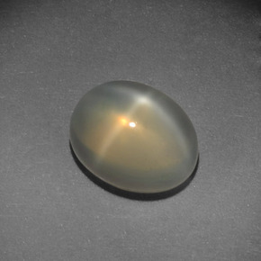Pietra di luna stellata Color crema naturale da 3.54 ct, Taglio ovale, Traslucido