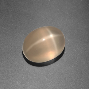 Pietra di luna stellata naturale arancione da 3,33 ct, taglio ovale, traslucido