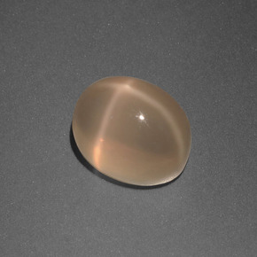 Pietra di luna stellata naturale crema da 3,26 ct, taglio ovale, traslucido