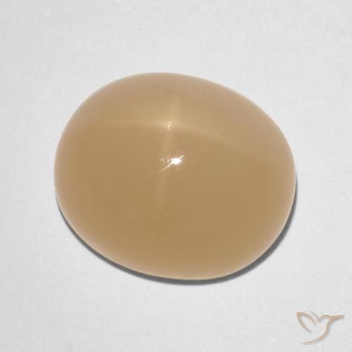 Pietra di luna stellata Cantalupo Arancia naturale da 7.88 ct, Ovale, Traslucido