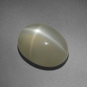Pietra di luna stellata Color crema naturale da 5.88 ct, Taglio ovale, Traslucido
