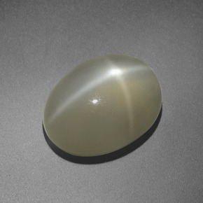 Pietra di luna stellata Color crema naturale da 5.88 ct, Taglio ovale, Traslucido