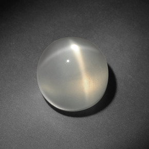 Pietra di luna stellata naturale bianco da 9,44 ct, taglio rotondo, traslucido