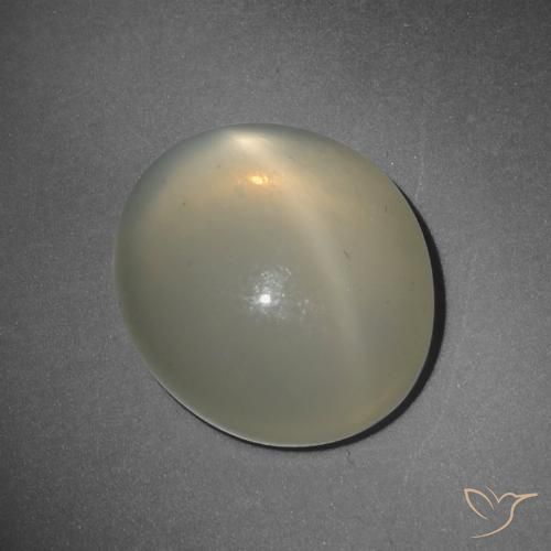 10.38ct Naturale Giallo chiaro Pietra di luna stellata, Ovale, Traslucido, Photo A