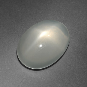Pietra di luna stellata naturale crema da 12,21 ct, taglio ovale, traslucido