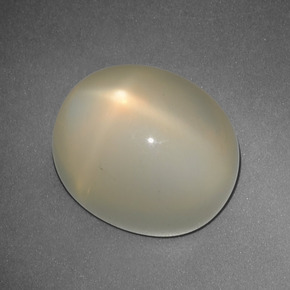 Pietra di luna stellata naturale giallo da 12,35 ct, taglio ovale, traslucido