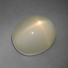 Pietra di luna stellata naturale giallo da 12,35 ct, taglio ovale, traslucido