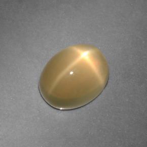 Pietra di luna stellata naturale crema da 2,73 ct, taglio ovale, traslucido