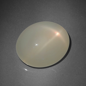 Pietra di luna stellata Color crema naturale da 32.60 ct, Taglio ovale, Traslucido