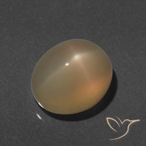 Pietra di luna stellata Dorato pesca chiaro naturale da 9.66 ct, Ovale, Traslucido